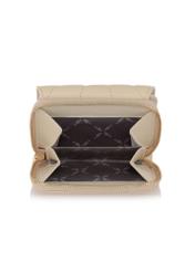 Women's cream leather wallet PORES-0802B-12(W23)-05