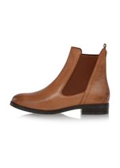 Women's brown leather ankle boots  BUTYD-1009-87(Z24)