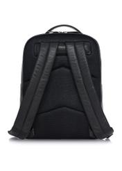 Large black leather men's backpack PLCMS-0020-99(W24)-04