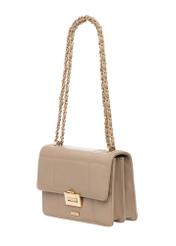 Small camel-colored women's handbag TOREC-1186-1D(W26) - diagonal product view, on a white background.