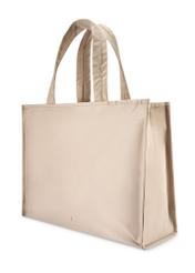 Beige large women's bag TOREN-0343-1A(W26), diagonal product view on a white background.