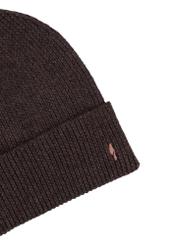 Dark brown men's cap CZAMT-0084-1I(Z26), close-up of the product detail on a white background.