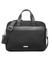 Black men's bag TORMN-0374-99(Z25), product view from the front on a white background.