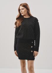 Women's black sweater SWEDT-0195-98(Z23)-02