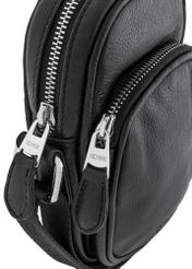 Black men's leather sachet TORMS-0409-99(W24)-05