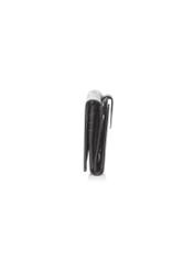 Women's leather black wallet PORES-0909-9G(Z26), side product view on white background.