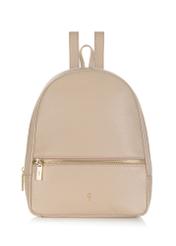 Beige leather women's backpack TORES-0898C-80(W25)-01