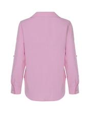 Pink cotton shirt for women KOSDT-0092-34(W22)-03