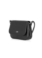 Black leather women's postbag TORES-0985-99(Z24)-02