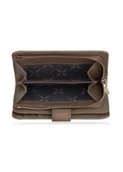 Women's beige leather wallet PORES-0896-81(Z23)-04