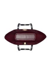 Black women's shopper bag TOREC-1375-99(Z26). Top view on a white background.