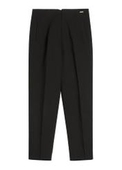 Black elegant women's trousers SPODT-0109-99(W26) - front product view, on a white background.