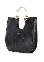 Black women's croco handbag TOREC-0728-97(Z24)-02