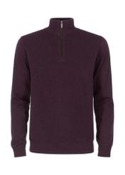 Men's cotton burgundy sweater SWEMT-0132-49(Z23)-03