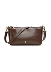 Brown women's shoulder bag TOREC-1245-1H(Z26), product view from the front on a white background.-02