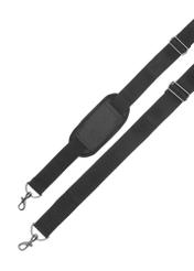 Black large cosmetic bag WALNY-0045-99-14(W26), view of the product strap on a white background.