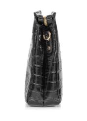 Black leather women's croco handbag TORES-0973-97(W24)-03