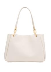 Cream women's imitation leather handbag TOREC-0998-12(W25)-04