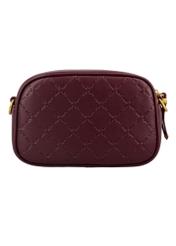 Burgundy small women's handbag TOREC-1285-4P(Z26) - product view from the back, on a white background.