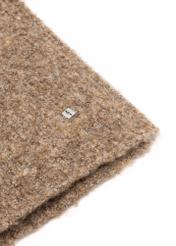 Light brown women's wool scarf SZADT-0224-1G(Z26), close-up of product detail on a white background.