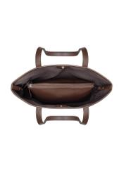 Women's brown shopper bag TOREC-0816-1H(Z26), product view inside on a white background.