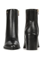 Black leather women's ankle boots BUTYD-1213-99(Z25)