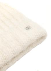 Cream-colored women's hat with wool CZADT-0205-0B(Z26), close-up of product detail on a white background.