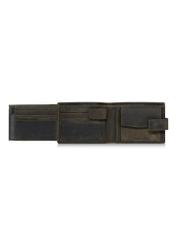 Small khaki leather men's wallet PORMS-0546-54(W23)-05