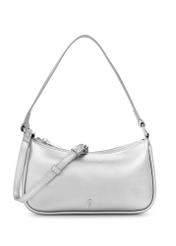 Small silver women's handbag TOREC-1071-91(Z25), front product view on white background.