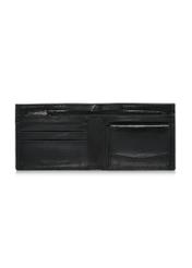 Black leather unbuttoned men's wallet PORMS-0555-99(W24)-04