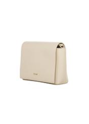Cream women's handbag made of imitation leather TOREC-1311-0B(Z26), diagonal product view on a white background.