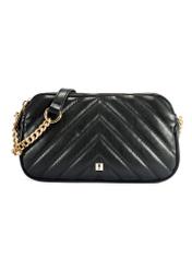 Small black women's handbag TOREC-1051-99(Z25), product visible from the front on a white background.