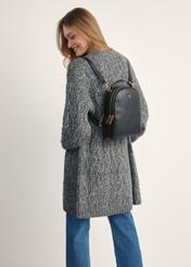 Black leather women's backpack TORES-1048A-99(Z25)