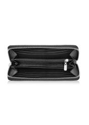 Large black leather women's wallet PORES-0800P-99(Z24)-07