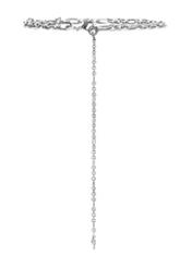 Women's silver chain belt PASDM-0001-9X(Z26) product view from the front on a white background.