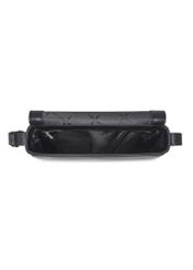 Women's black leather messenger bag TORES-1352-99(Z26). Top view on white background.