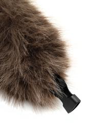 Brown women's earflap hat CZADF-0047-89(Z25) - close-up detail, on white background.