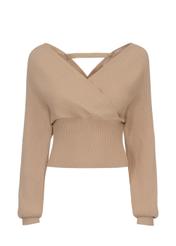 Beige women's sweater SWEDT-0169-81(Z22)-04