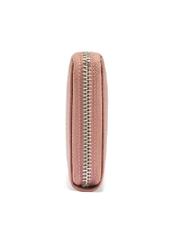 Large pink leather women's wallet PORES-0800F-31(W25), side view of the product on a white background.