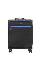 Small suitcase on wheels WALNY-0045-99-19(W26), front view of the product on a white background.