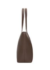 Women's brown shopper bag TOREC-0816-1H(Z26), side view of the product on a white background.