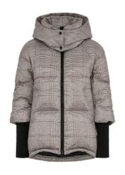 Women's winter jacket with a check pattern KURDT-0522-82(Z24)-05