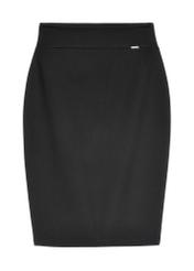 Women's black pencil skirt SPCDT-0092-99(Z25), product view from the front on a white background.