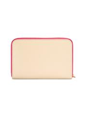 Medium women's leather wallet PORES-0981-0P(W26), back view of the product on a white background.