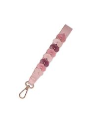 Pink women's wallet with a strap POREC-0436-5A(Z26), view of the strap against a white background.
