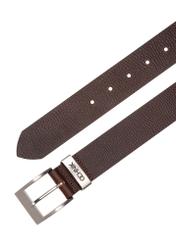 Brown leather men's belt PASMS-0127D-90(Z24)