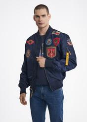 Navy blue men's jacket Top Gun KURMT-0279-69(W24)-07