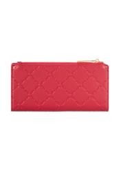 Red large women's wallet POREC-0406-4B(W26) - product view from the back, on a white background.