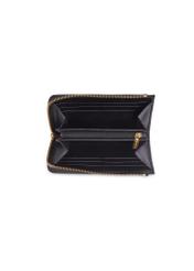 Black leather women's wallet PORES-0997-99(Z26), product view inside on a light background.