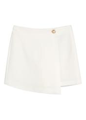 Women's white skirt-shorts SZODT-0008-0B(W26), front product view on a white background.